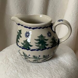 Handmade Polish Pottery Small Pitcher